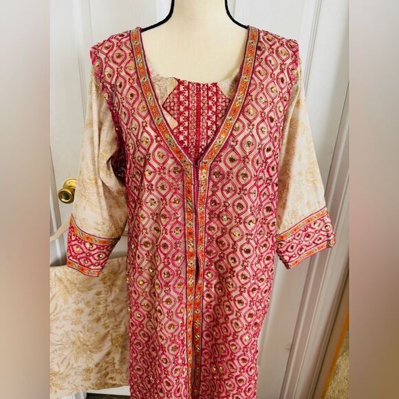 PAKISTANI COUTURE DESIGNER FORMAL BRIDAL DRESS 2 PIECE - Picture 6 of 10